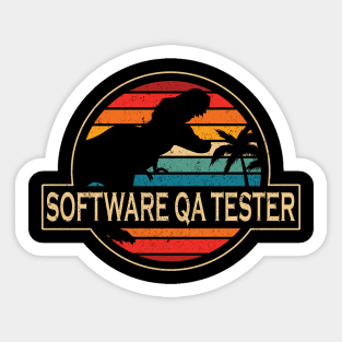 Software Qa Tester Dinosaur Sticker